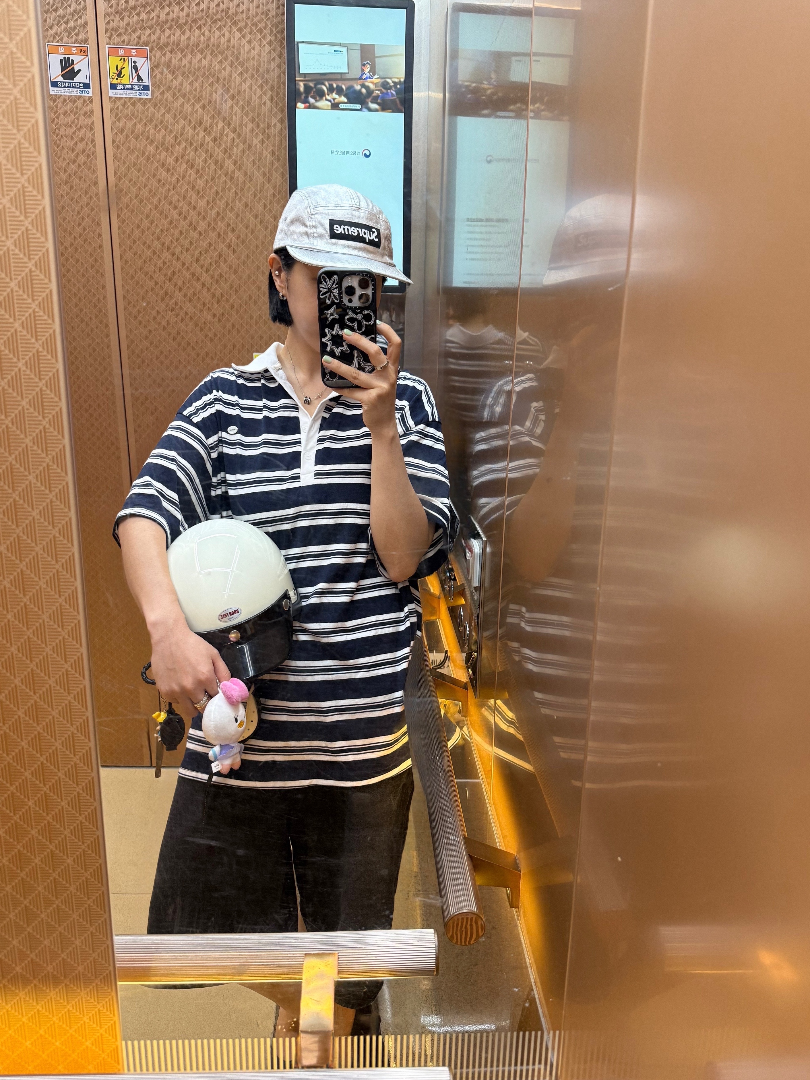 Supreme Washed Chino Twill Camp Cap Silver - 25SS 착용 스타일 - 1