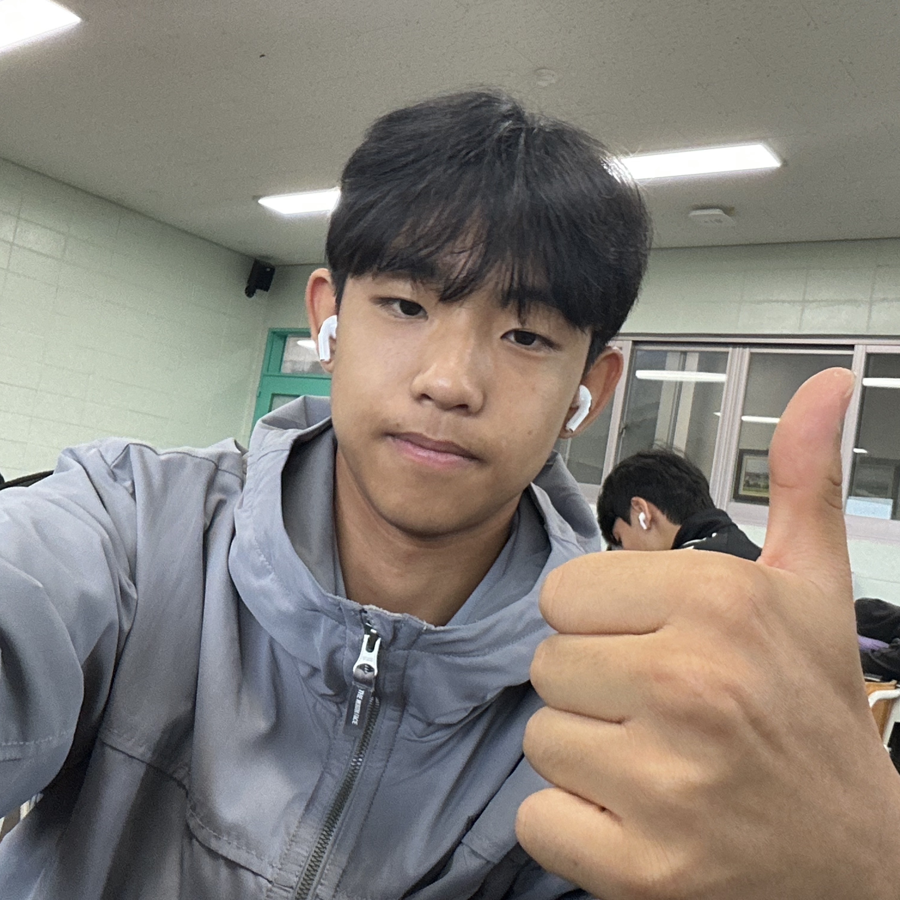 The North Face White Label Utility Heat Jacket Gray 착용 스타일 - 1