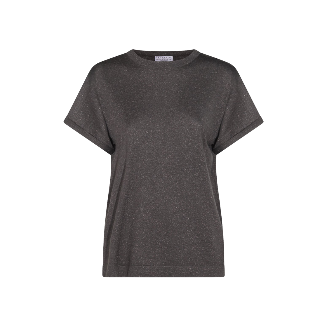 M41810000-C079 (W) Brunello Cucinelli Sparkling Cashmere and Silk Lightweight Sweater Grey