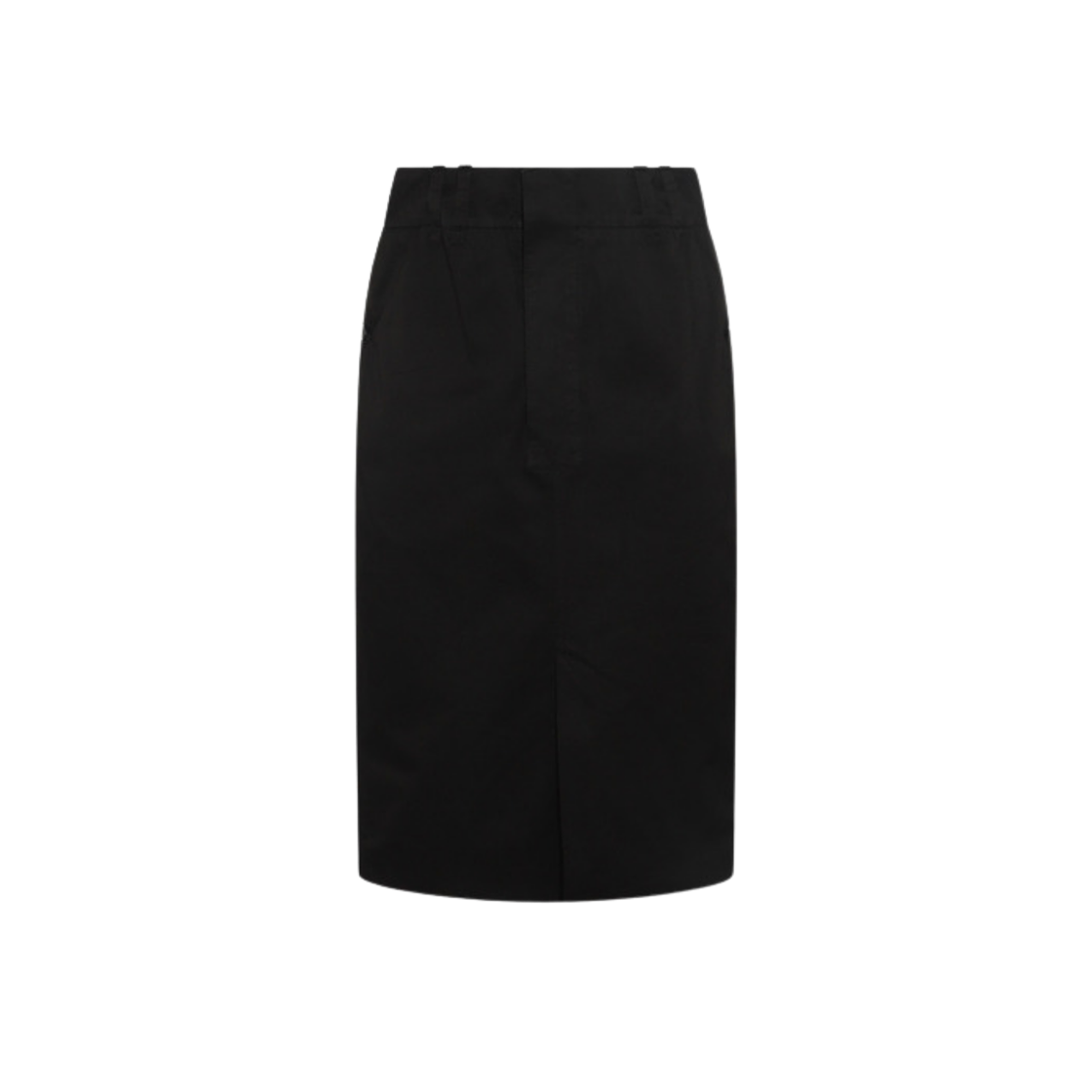 786191-Y04VF-1376 (W) Saint Laurent Pencil Skirt in Cotton Black