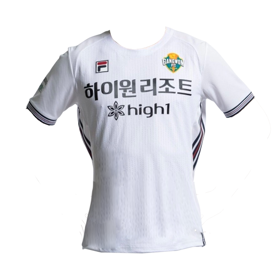 휠라 강원 FC 2025 필드 어웨이 유니폼 화이트 (논 마킹 버전)(Fila Gangwon FC 2025 Field Away Uniform White (Non Marking Ver.))
