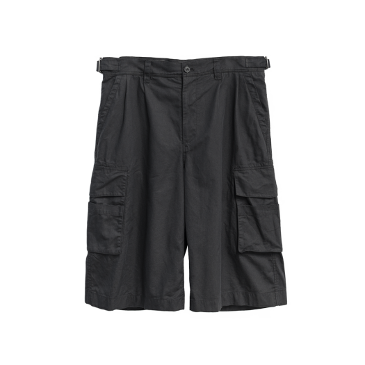 25SS.PT-019 Gonak Bermuda Cargo Pants Black
