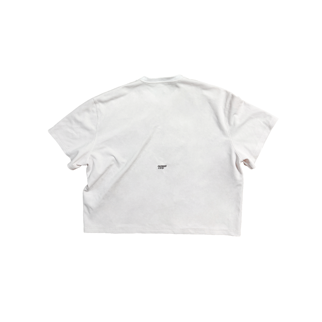 nnd.k.040 Nonnod Cropped V-Neck T-Shirt White - #2
