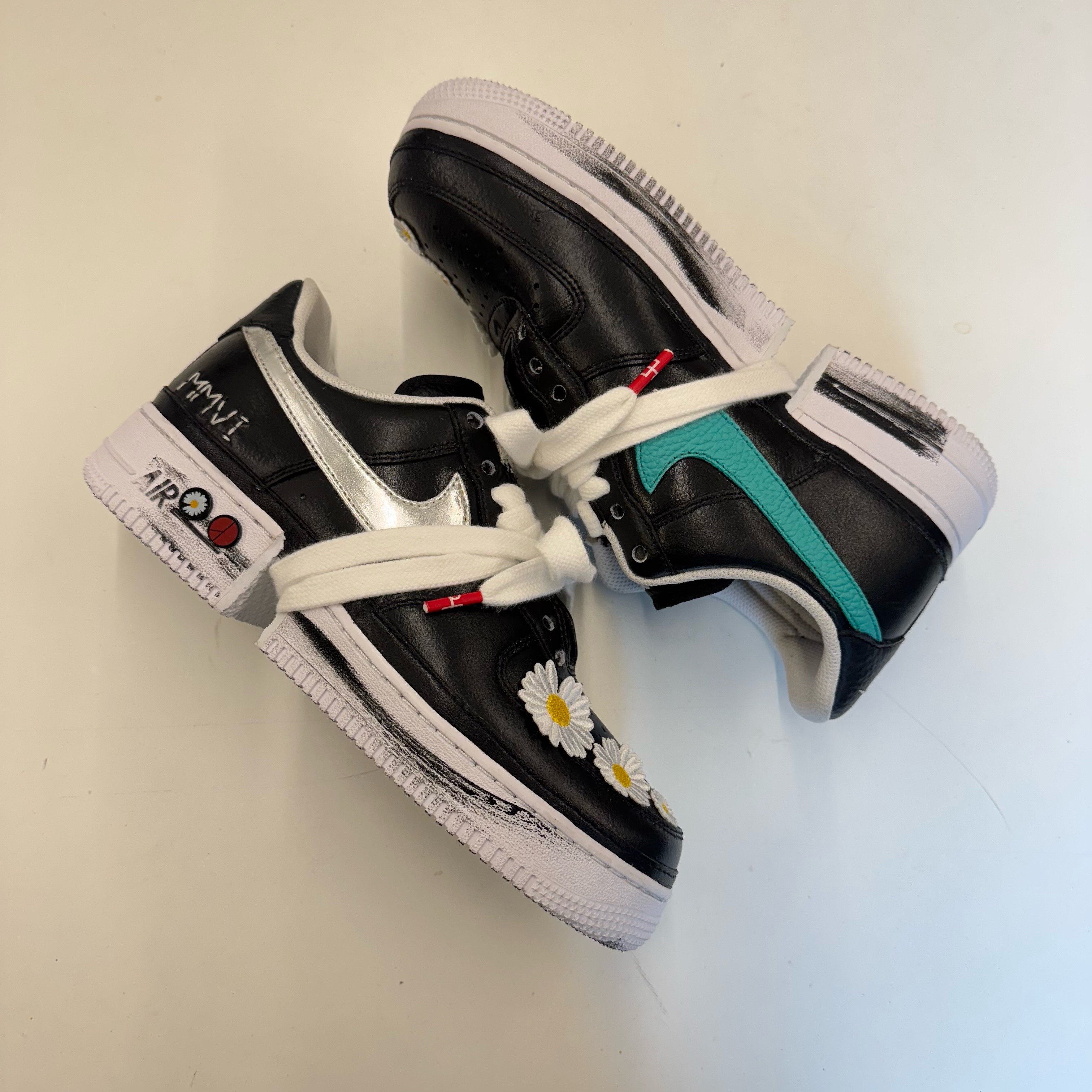 Nike x Peaceminusone Air Force 1 Low Para-Noise 3.0 Black and Multicolor 착용 스타일 - 3