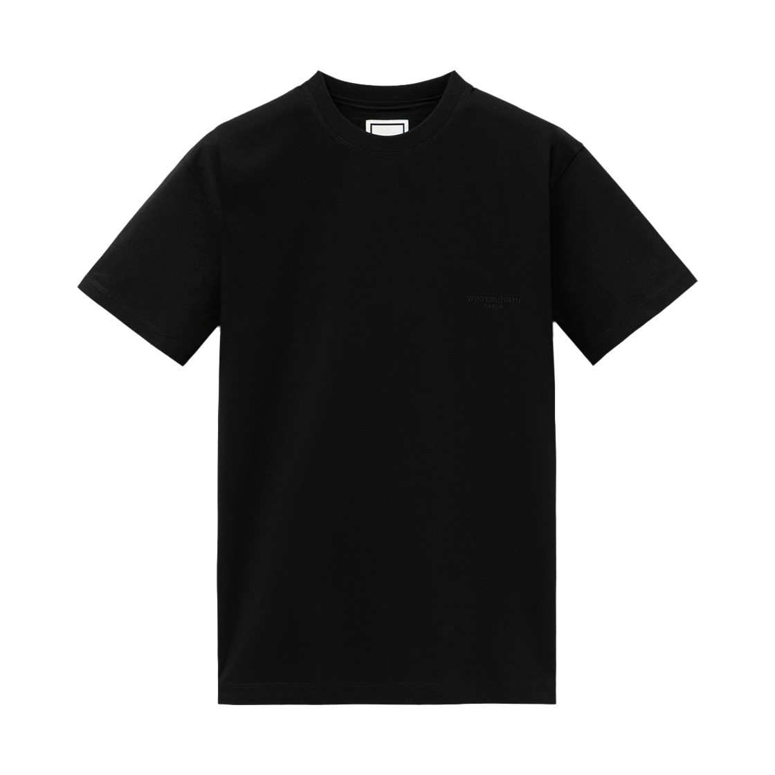 W253TS01708B Wooyoungmi Embroidery Label T-Shirt Black - 25FW