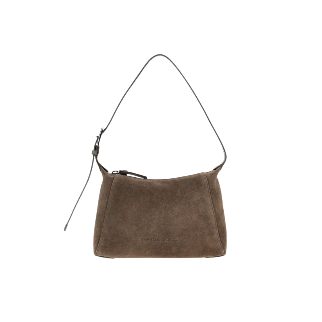 MBHID2663-C8187 Brunello Cucinelli Suede Shoulder Bag Brown