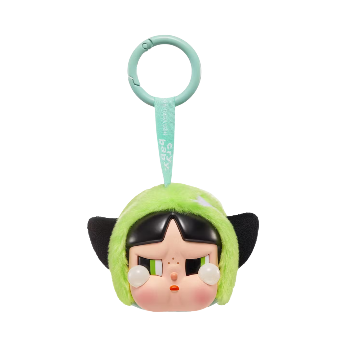 팝마트 크라이베이비 x 파워퍼프걸 시리즈 키링 버터컵 (개봉 박스)(Pop Mart Crybaby x Powerpuff Girls Series Keyring Buttercup (Opened Case))