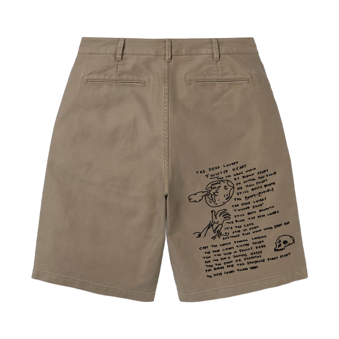 디스이즈네버댓 x 다니엘 존스턴 워시드 쇼츠 카키(Thisisneverthat x Daniel Johnston Washed Shorts Khaki) - 2