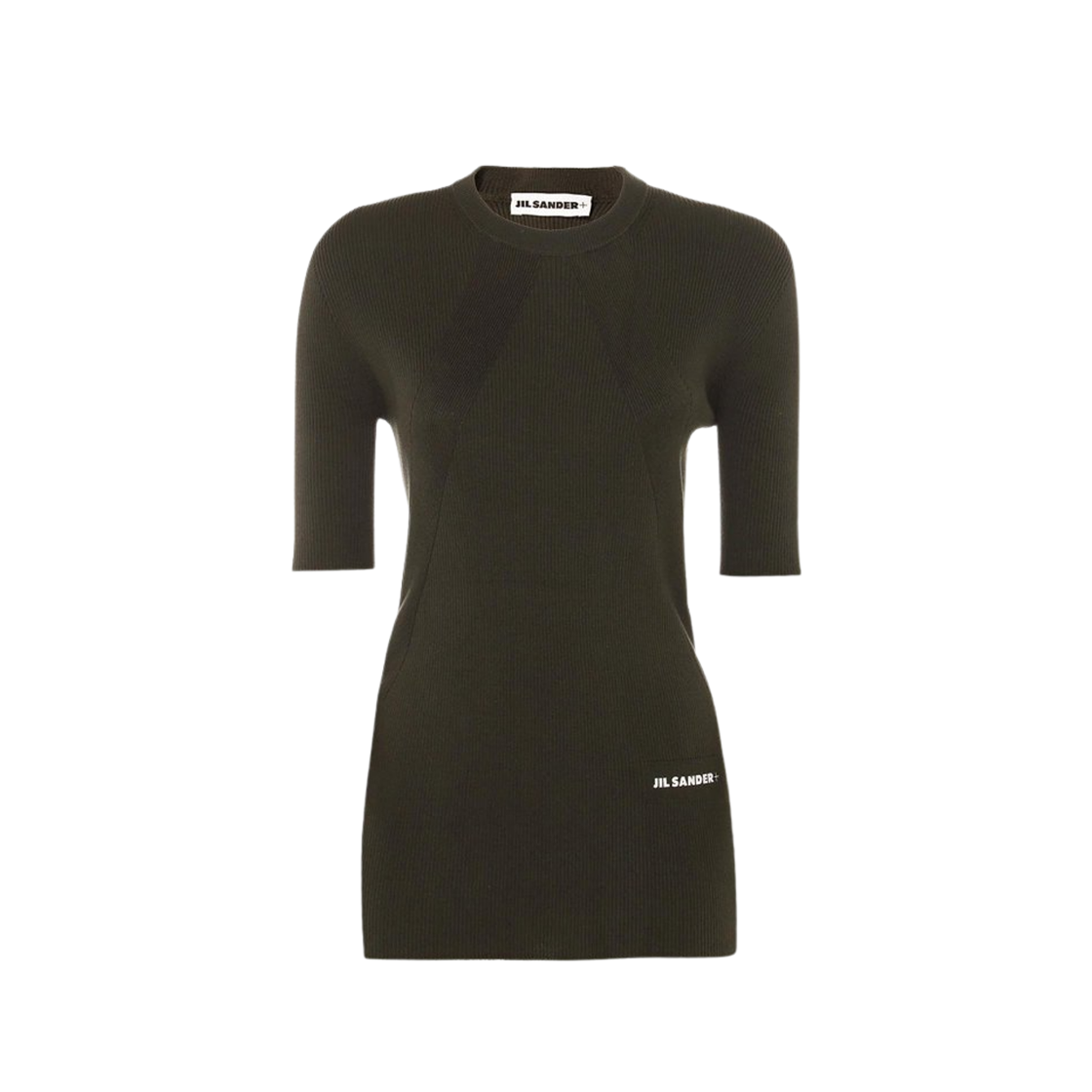(W) 질 샌더 코튼 니트웨어 블랙((W) Jil Sander Cotton Knitwear Black)