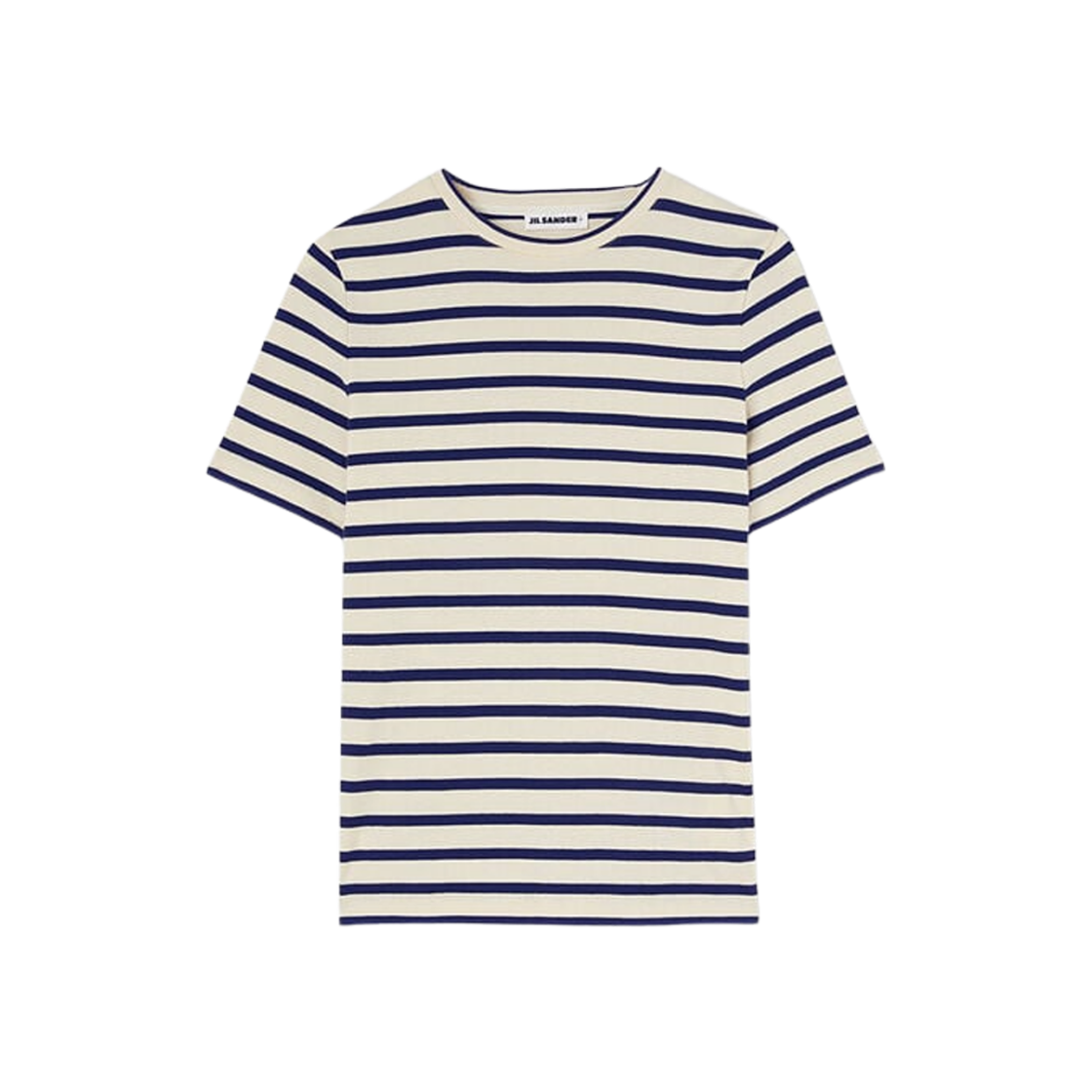 (W) 질 샌더 코튼 크루넥 티셔츠 마리니에르((W) Jil Sander Cotton Crewneck T-Shirt Mariniere)