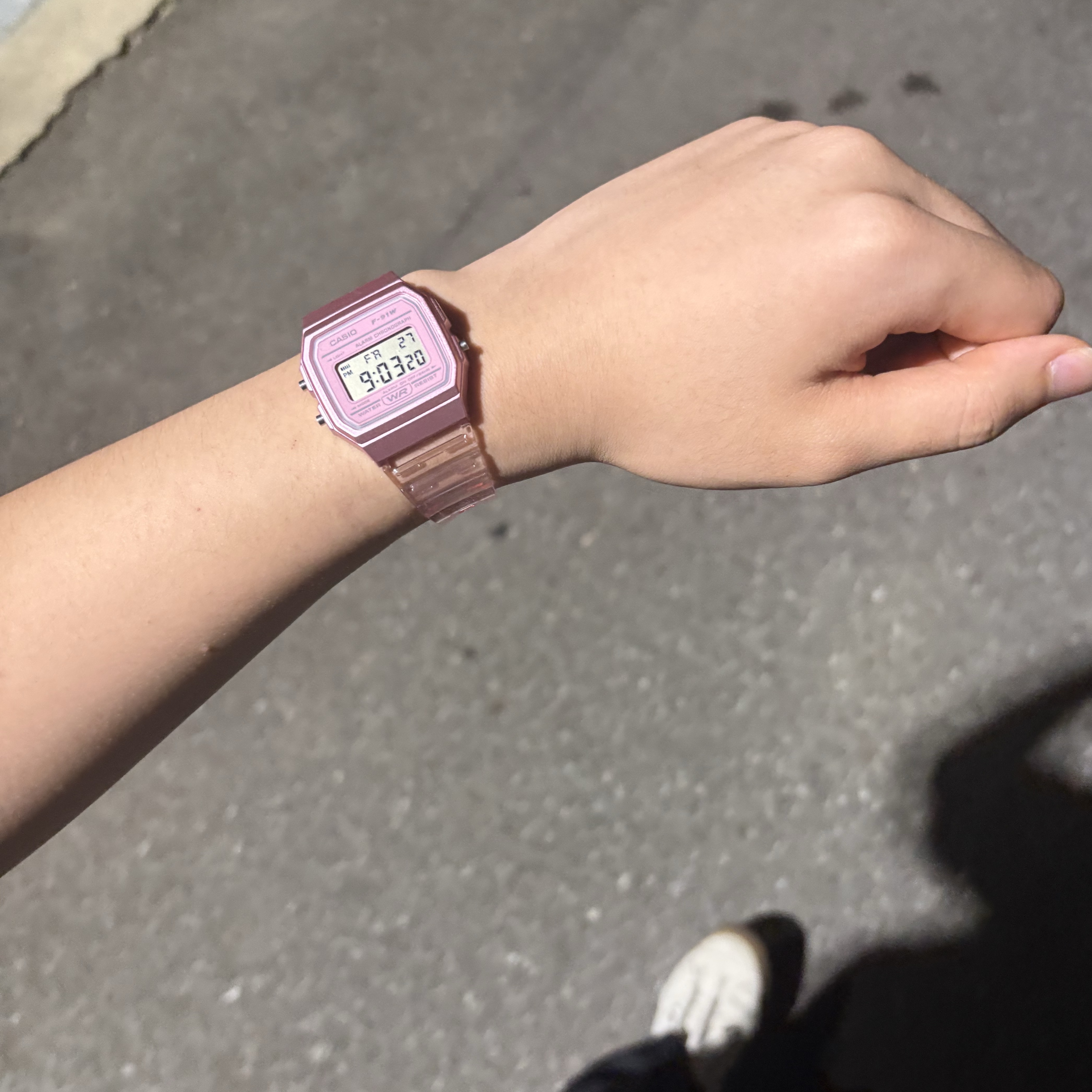 Casio F-91WS-4 착용 스타일