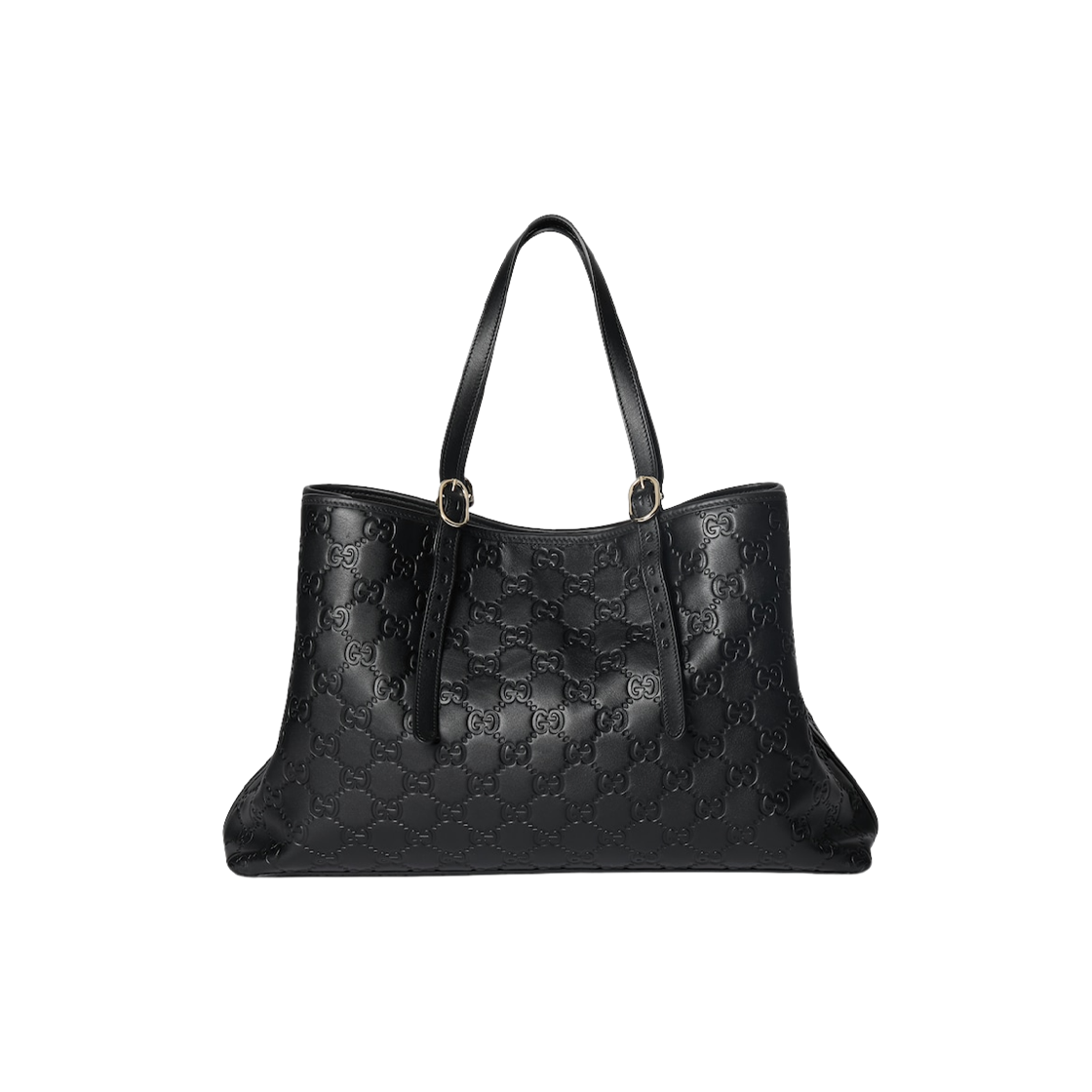 구찌 GG 엠블럼 라지 토트백 블랙 레더(Gucci GG Emblem Large Tote Bag Black Leather) - 2