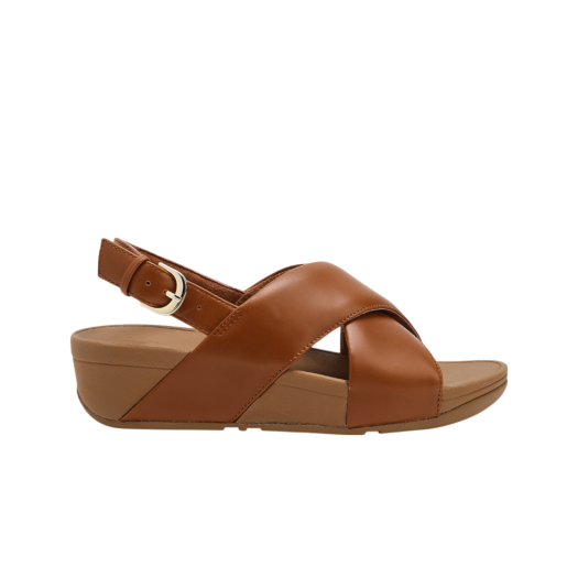 FFSO5E104W1 FITFLOP Lulu Cross Back Strap Sandals Women Leather Light Tan