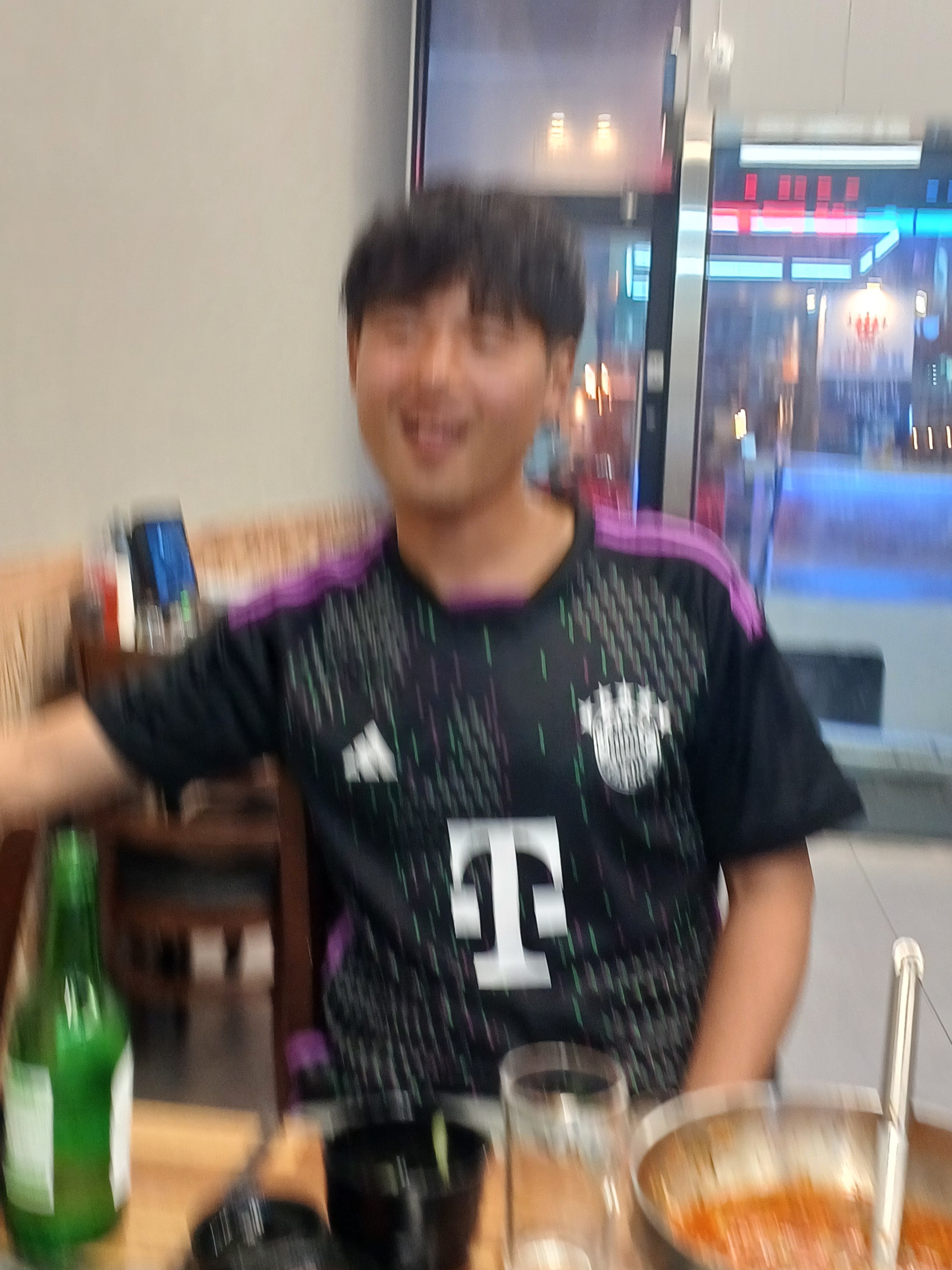 Adidas Bayern Munchen 2023/24 Away Jersey Black - KR Sizing (Non Marking Ver.) 착용 스타일