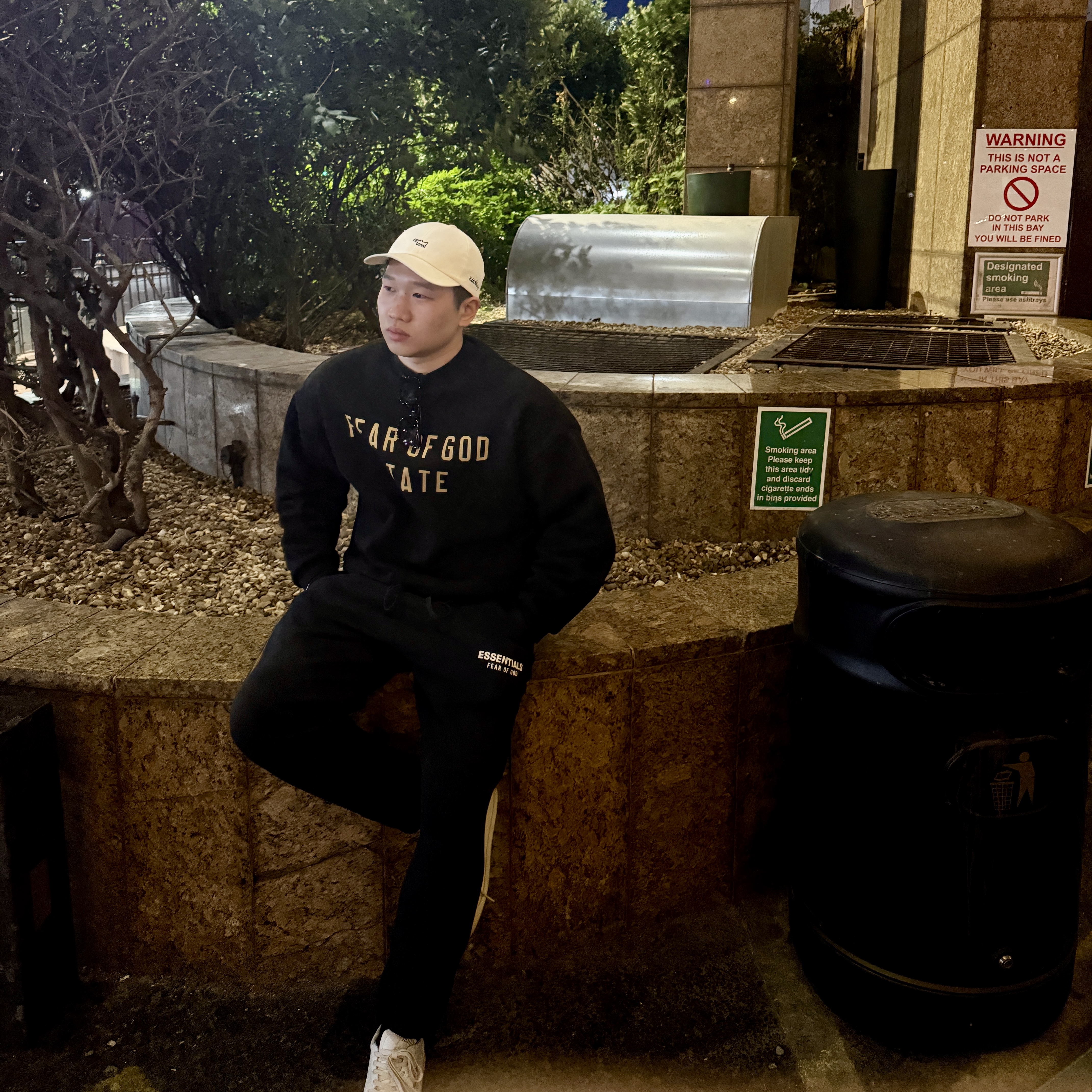 Essentials Fleece State Crewneck Black - 24FW, Essentials Fleece Essential Sweatpant Black - 24FW 착용 스타일 - 3