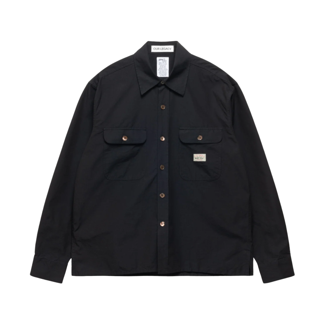 스투시 x 아워레가시 워크샵 컨트리 셔츠 워시드 블랙 캔버스(Stussy x Our Legacy Work Shop Country Shirt Washed Black Canvas)