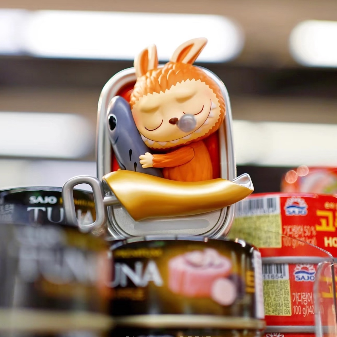Pop Mart Labubu The Monsters Wacky Mart Series Figures Canned Sardines (Opened Case) 착용 스타일