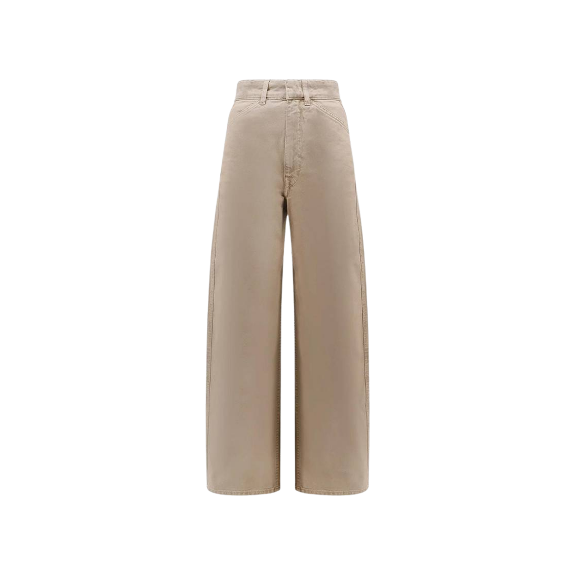 PA1052-LD1042-223 (W) Lemaire High Waisted Curved Pants Natural Beige
