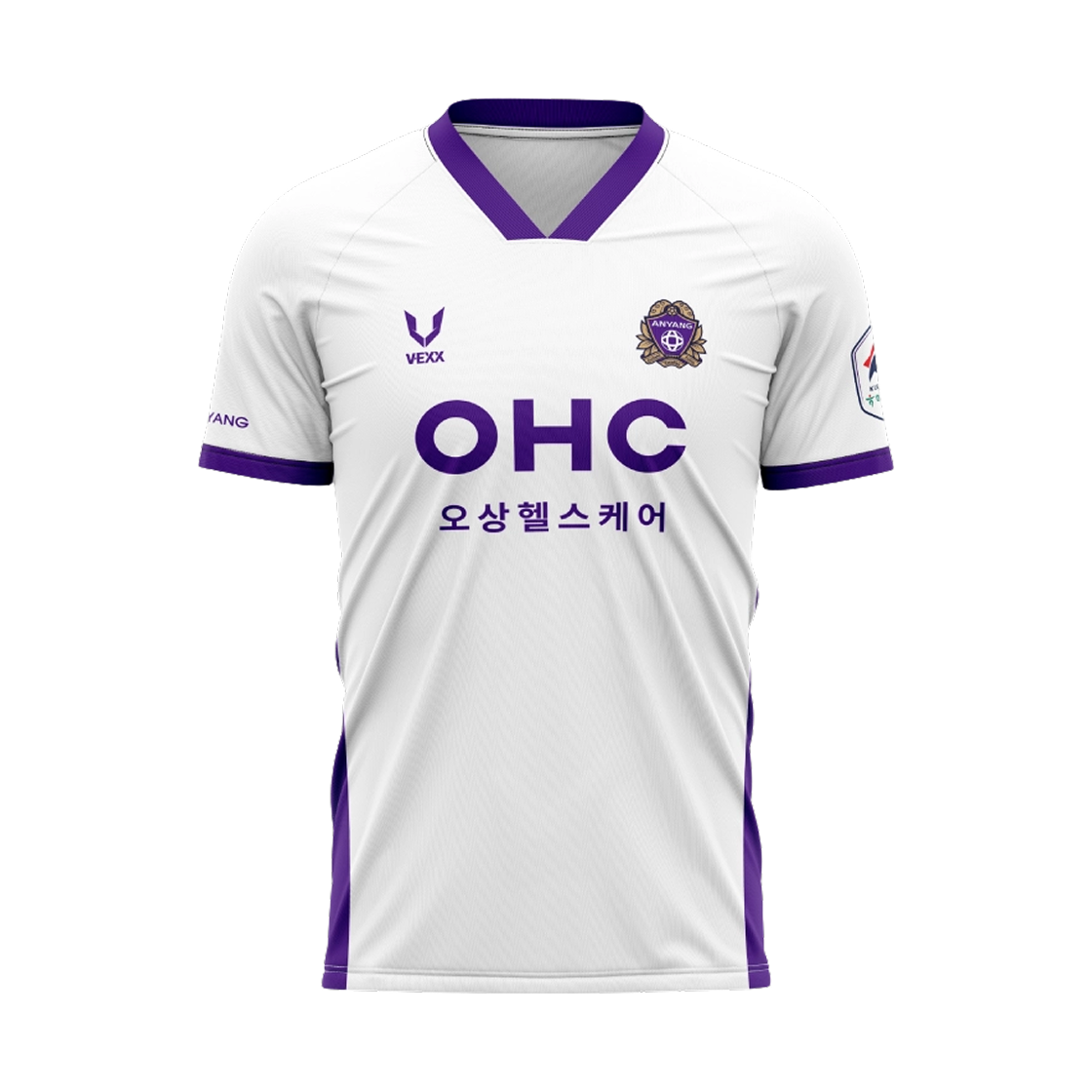FC 안양 x 브이엑스 2025 필드 어웨이 유니폼 화이트 (논 마킹 버전)(FC Anyang x V-EXX 2025 Field Away Uniform White (Non Marking Ver.))