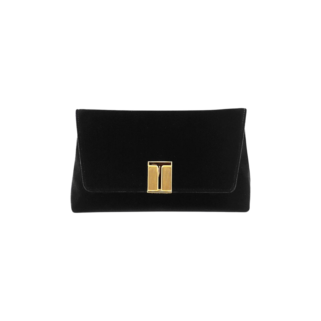 L1886-TVE001X-1N001 Tom Ford Velvet Flap Closure Shoulder Bag Black
