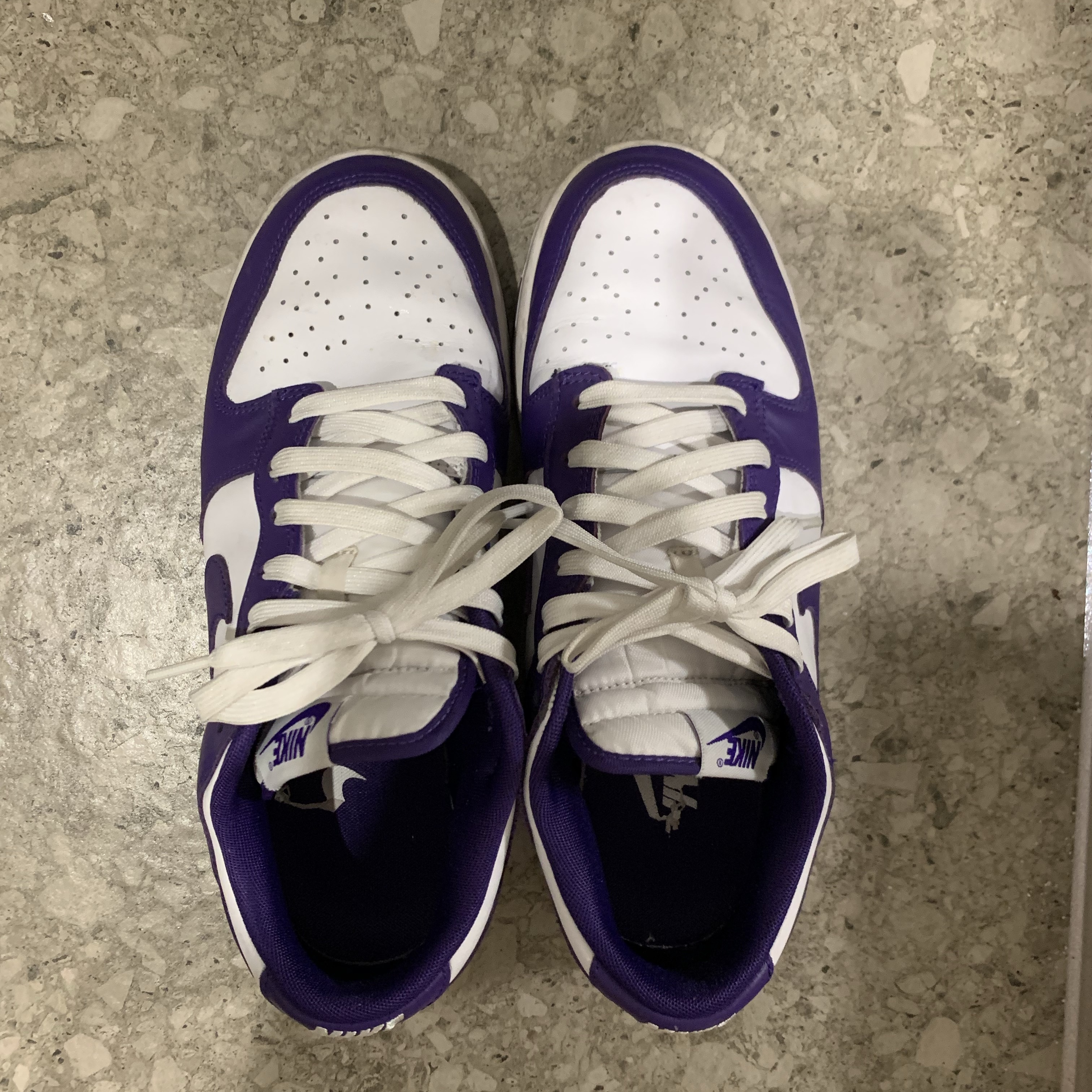 Nike Dunk Low Retro Championship Court Purple 착용 스타일