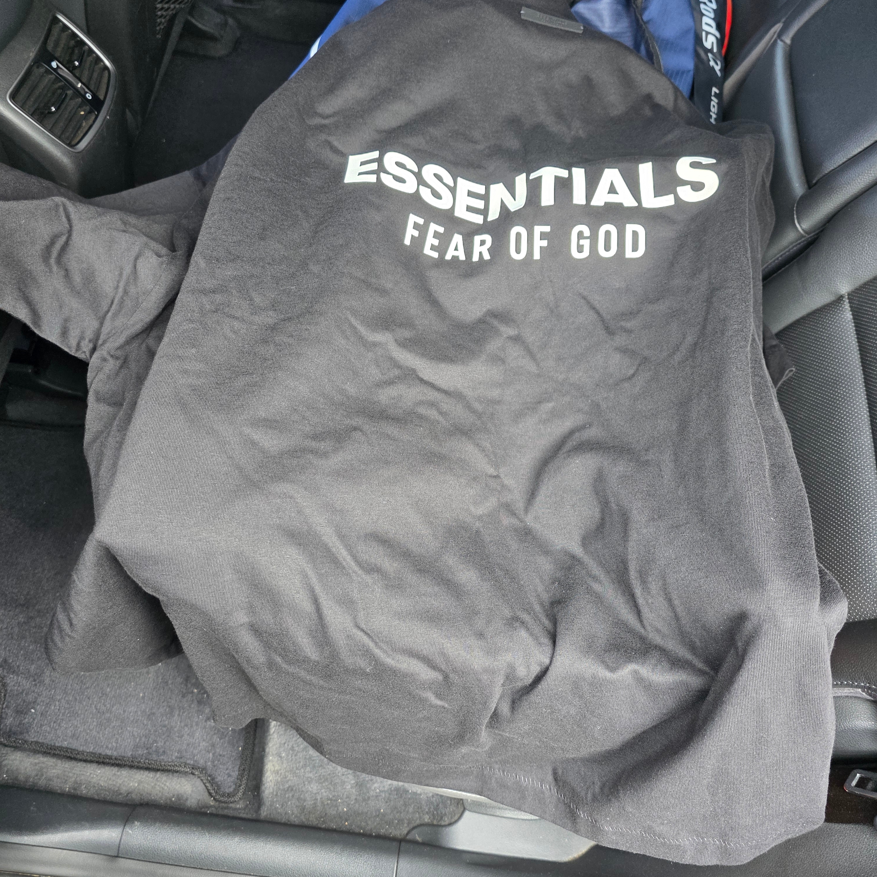 Essentials Jersey Crewneck T-Shirt Black - 24FW 착용 스타일