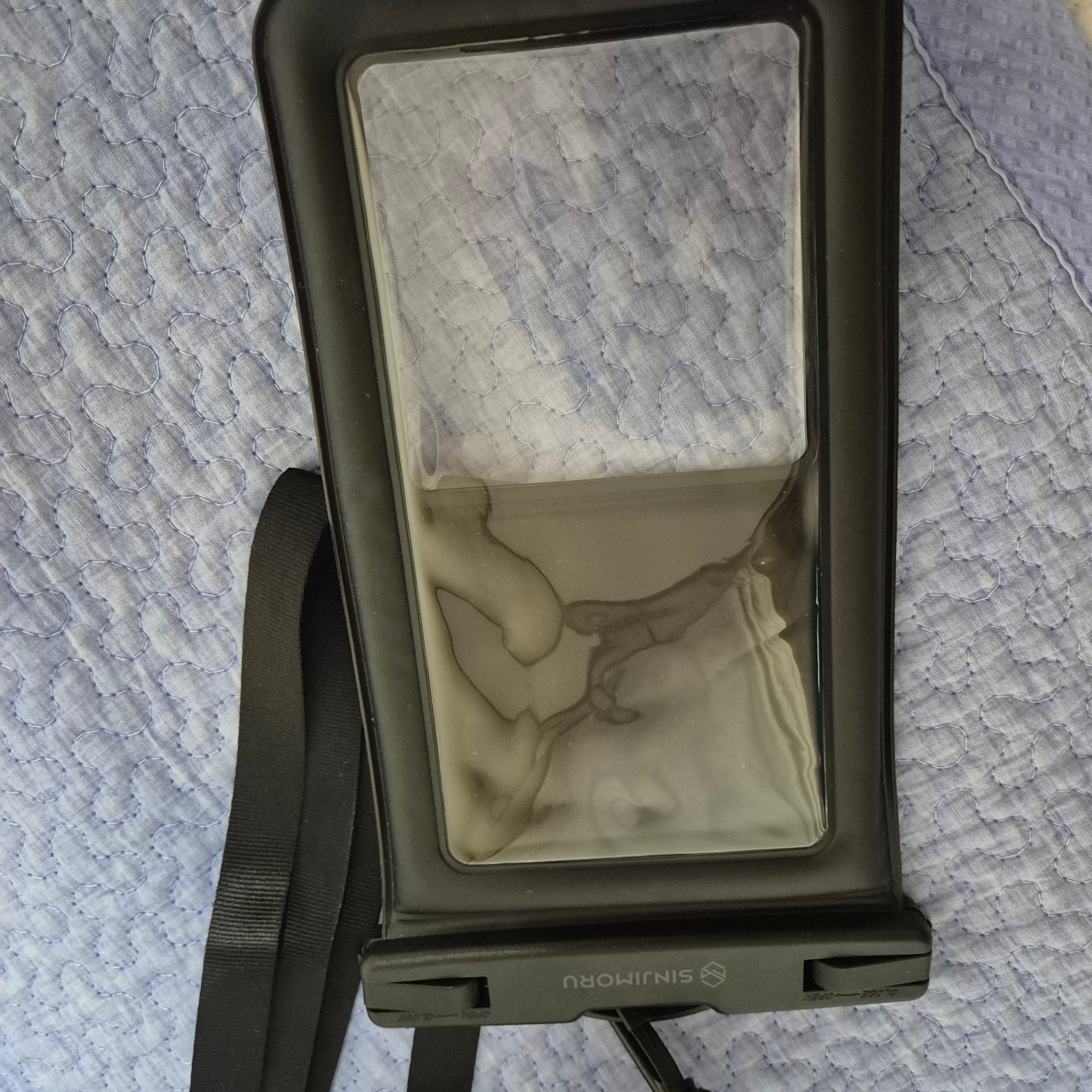 SINJIMORU Phone Waterproof Case Lock Pocket Bag Necklace Strap iPhone Galaxy Pack Black 착용 스타일