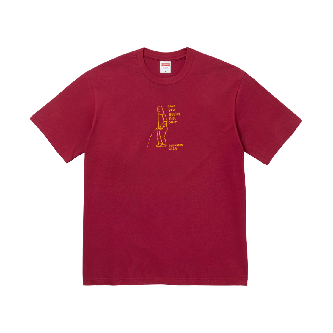 슈프림 피스 티셔츠 카디널 - 25SS(Supreme Piss T-Shirt Cardinal - 25SS) - 1