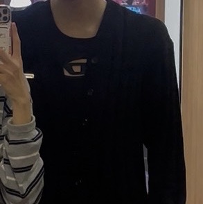 (W) Diesel T-Lynys-Od Tank Top with Cut-Out Oval D Logo Black 착용 스타일