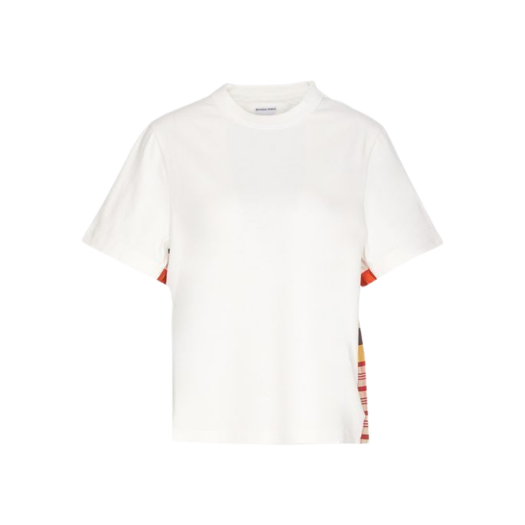 815032V4ZL19310 (W) Bottega Veneta Simple Cotton T-Shirt White