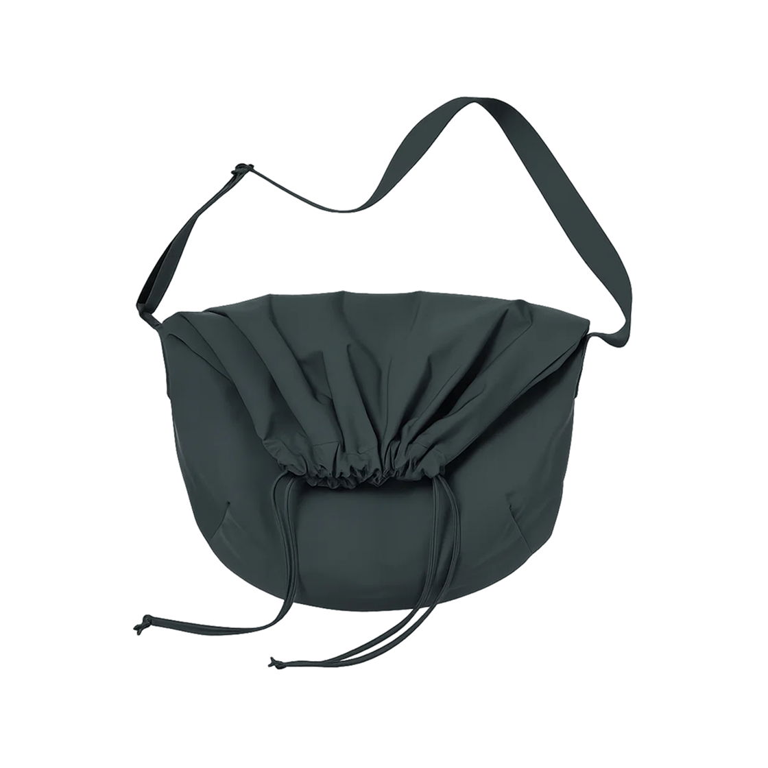 유니클로 U 드로우스트링 숄더백 다크 그레이(Uniqlo U Drawstring Shoulder Bag Dark Grey)