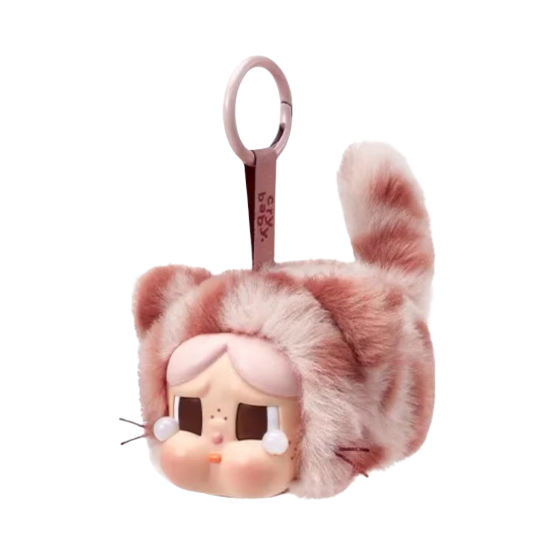 팝마트 크라이베이비 표범 냥이 시리즈 바이닐 플러시 펜던트 핑크 냥이 (개봉 박스)(Pop Mart Crybaby Wild But Cutie Series Vinyl Plush Pendant Pink Cutie (Opened Case))