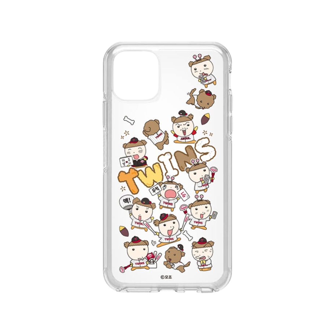 LG 트윈스 x 마루는강쥐 아이폰 응원마루 폰 케이스 멀티(LG Twins x Maru is a Puppy iphone Cheering Maru Phone Case Multi)