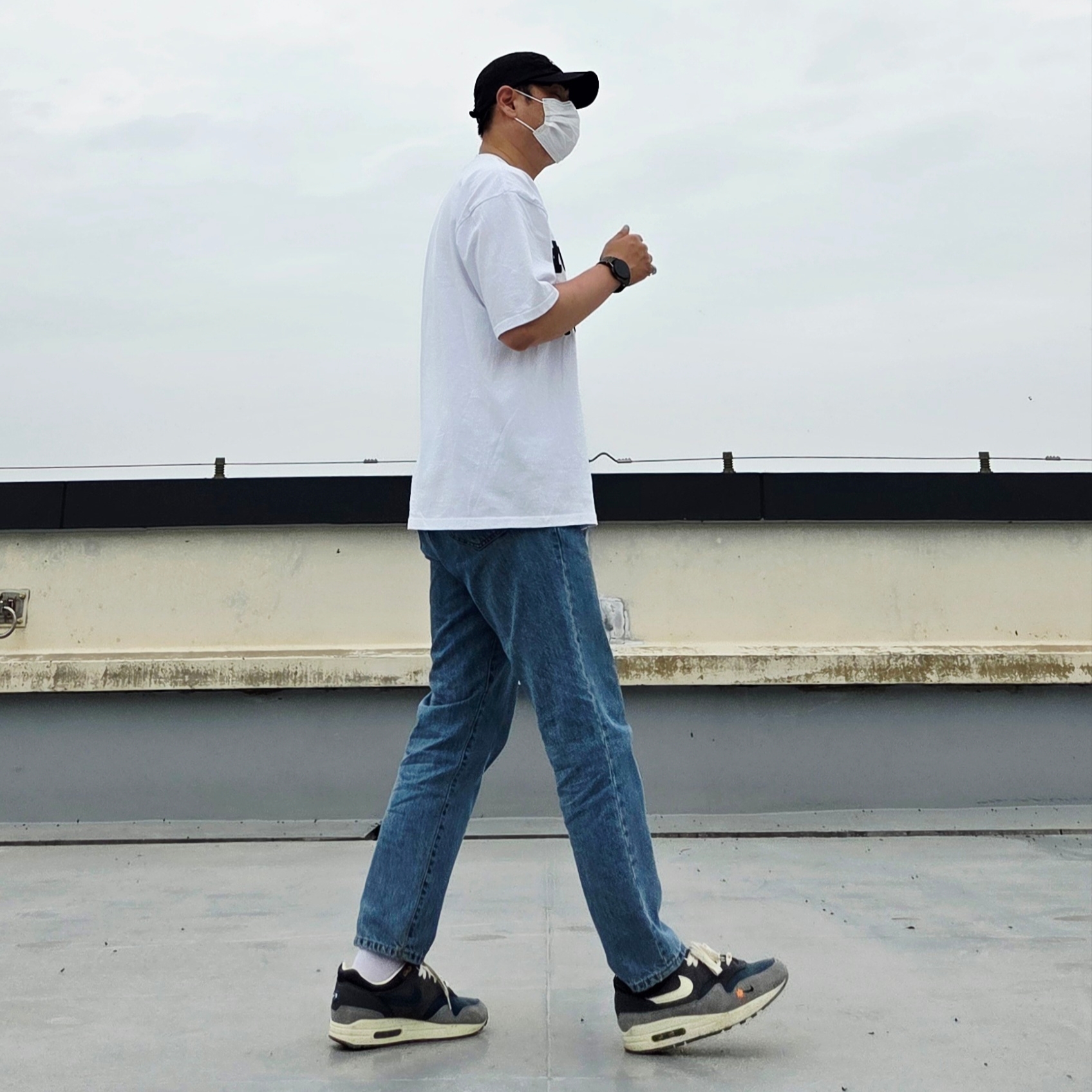 Haleine Metal Piercing Ring (VA218), Supreme Washed Chino Twill Camp Cap Black 착용 스타일 - 5