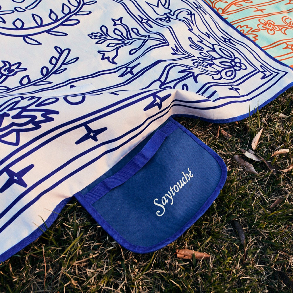 _SAYTOUCHE116_2 Say Touche Doodle Persian Picnic Mat Blue - #2