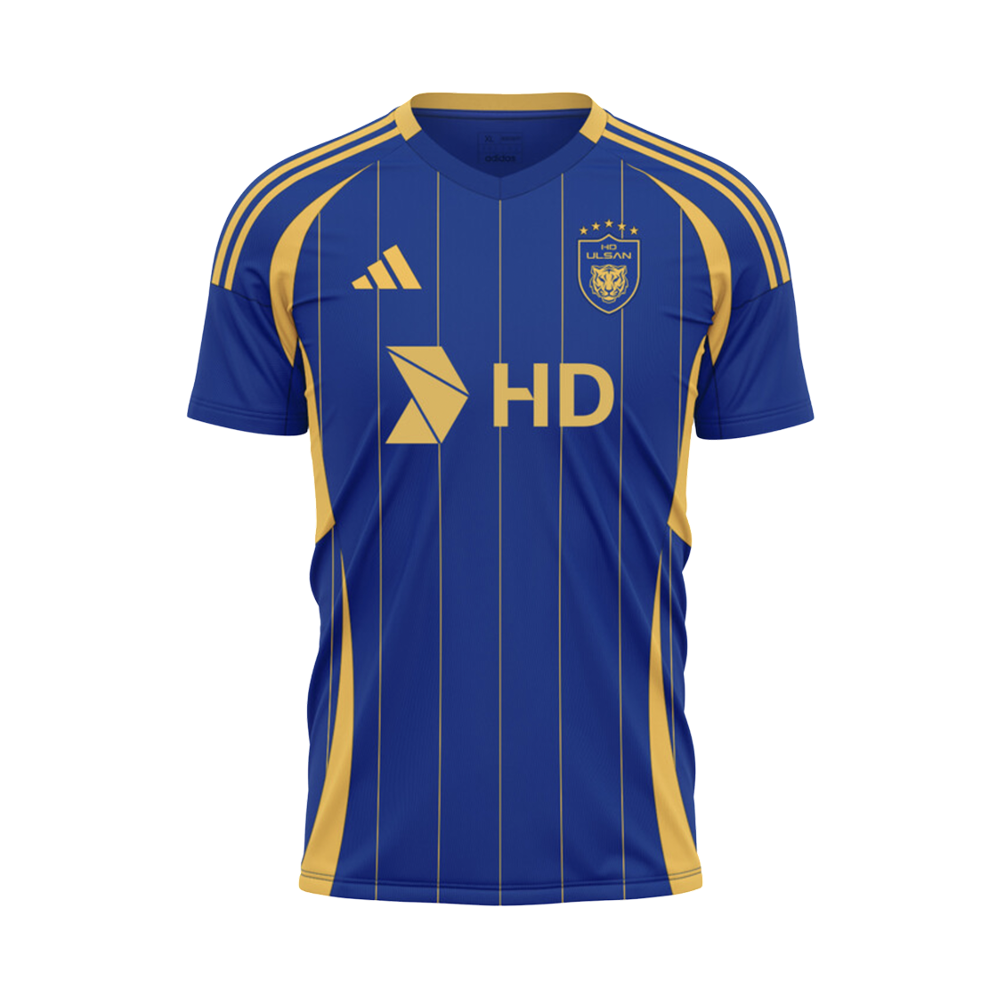 아디다스 울산 현대 FC 2025 홈 저지 블루 옐로우 - KR 사이즈 (논 마킹 버전)(Adidas Ulsan Hyundai FC 2025 Home Jersey Blue Yellow - KR Sizing (Non Marking Ver.)) - 1