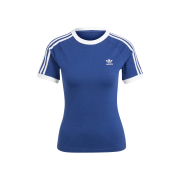(W) Adidas 3-Stripes Slim Raglan T-Shirt Dark Blue Melange - KR Sizing