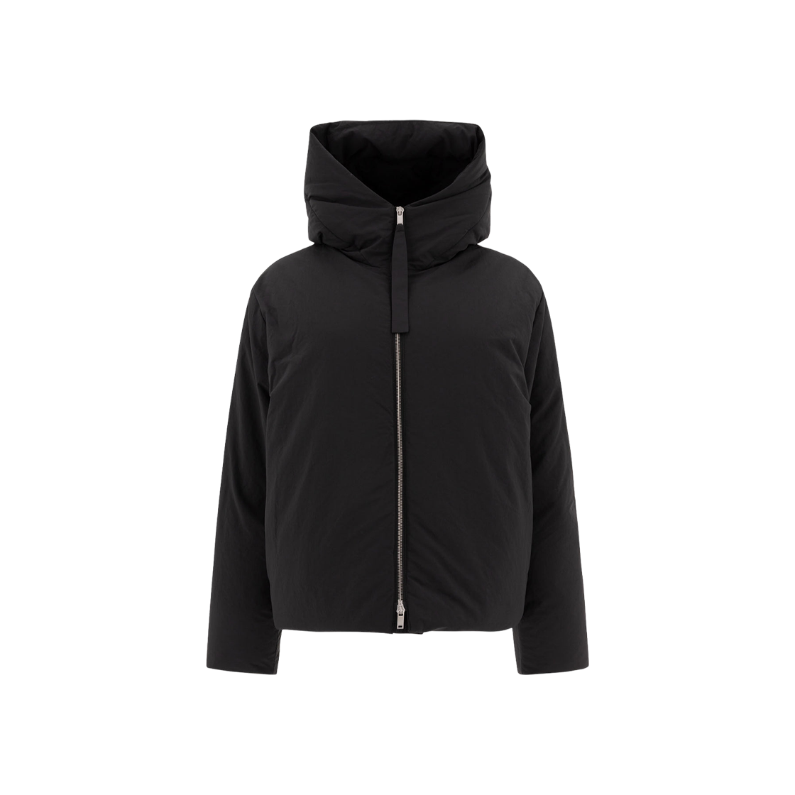 (W) 질 샌더 후드 다운 자켓 블랙((W) Jil Sander Hooded Down Jacket Black)
