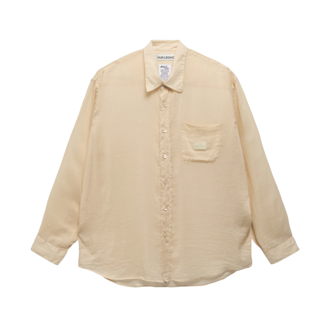 스투시 x 아워레가시 워크샵 셔츠 샌드 코튼 실크