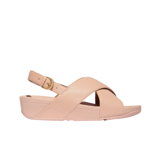 FFSO5E104I3 FITFLOP Lulu Cross Back Strap Sandals Women Leather Sandy Beige