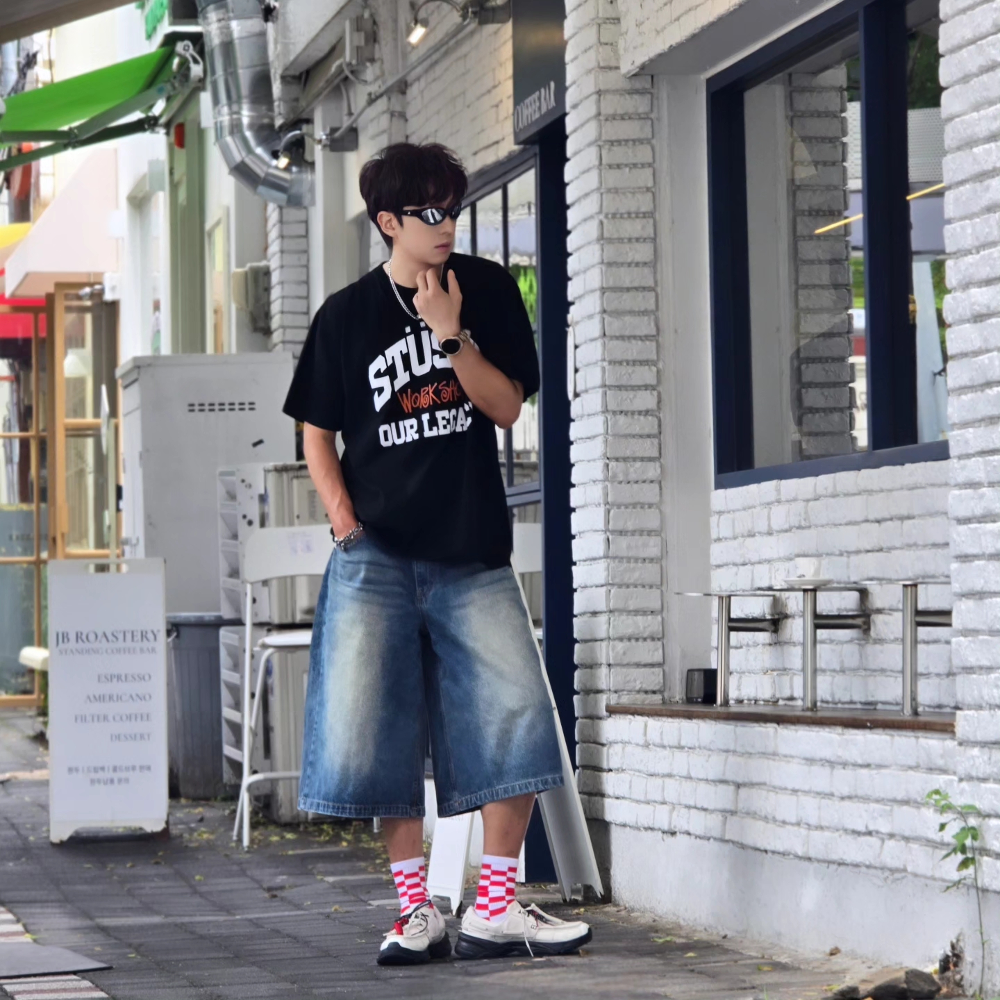 Stussy x Our Legacy Work Shop Pigment Dyed Collegiate T-Shirt Black, [6% 적립] FILA Replica 02/25 Gore-Tex White 착용 스타일 - 2