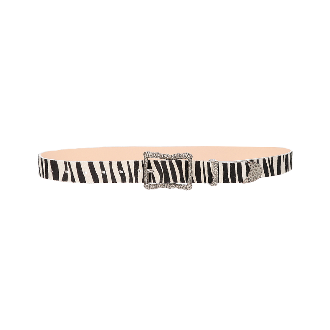 스몰스튜핏튠즈 크러쉬드 트리포 지브라하이드 벨트(smallstupidtunes Crushed Trypo Zebrahide Belt)