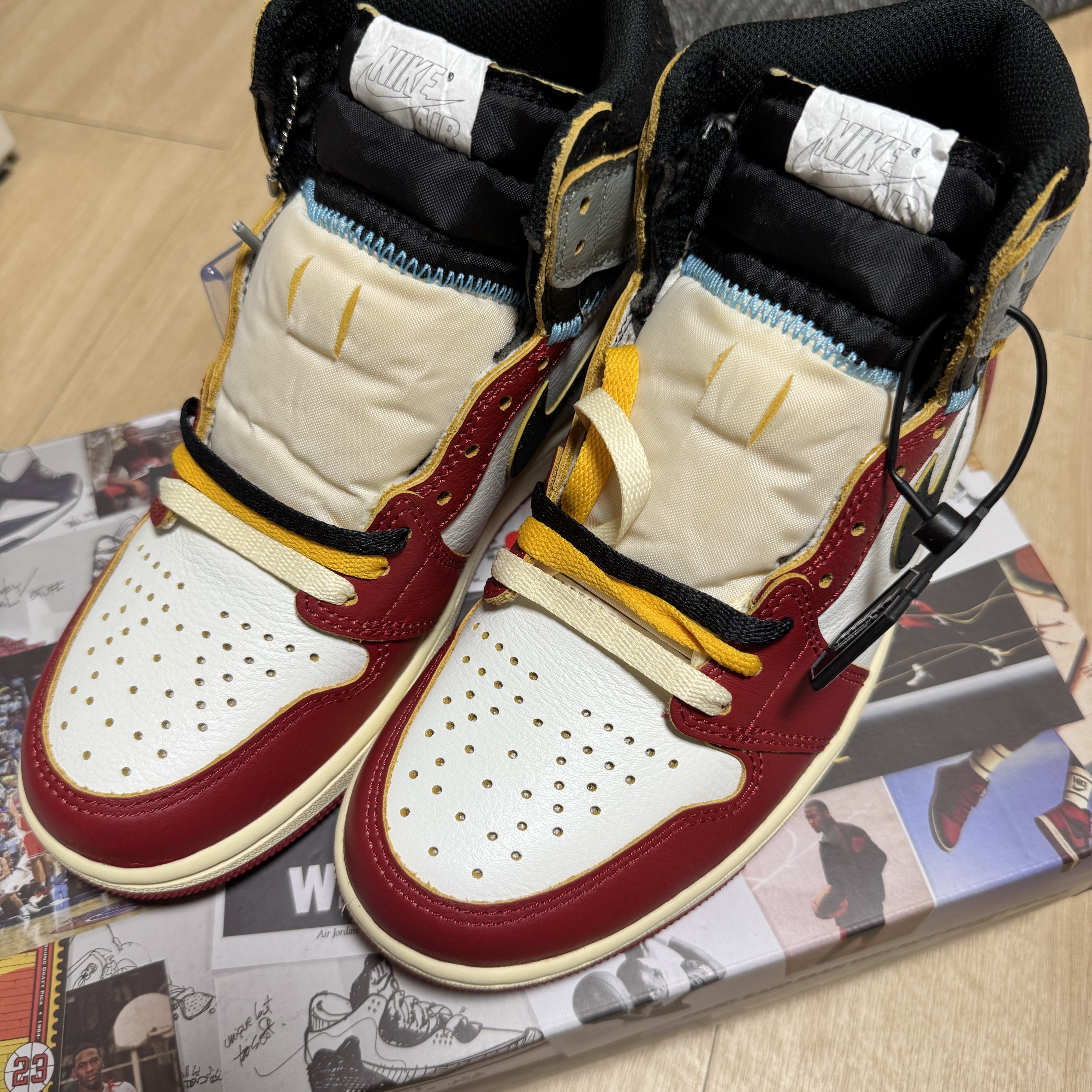 Jordan 1 x Union Retro High OG Chicago Shadow 착용 스타일 - 1