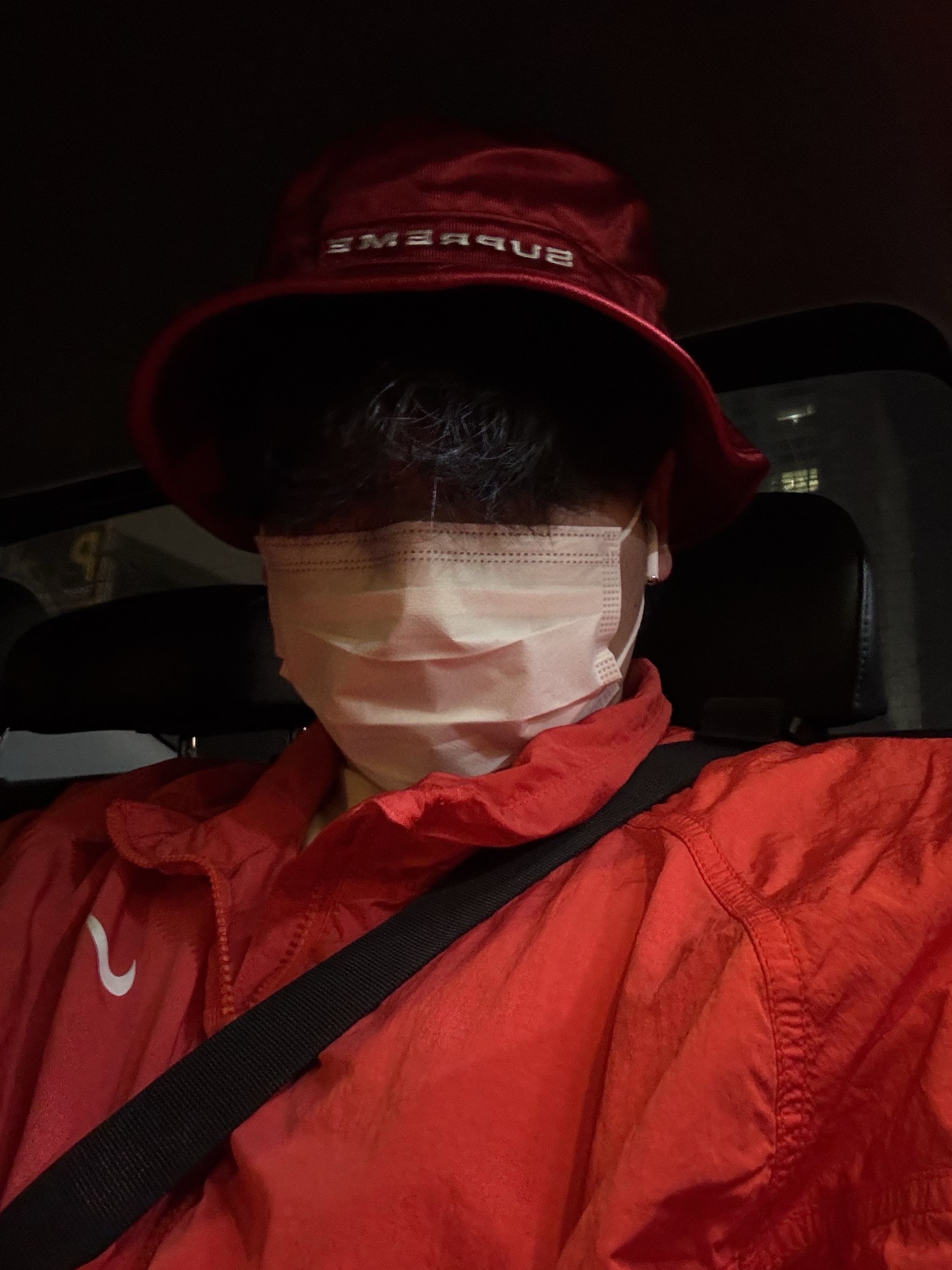 Supreme x Nike Dazzle Crusher Red - 24SS, Nike x Stussy Windrunner Jacket Habanero Red 착용 스타일 - 1