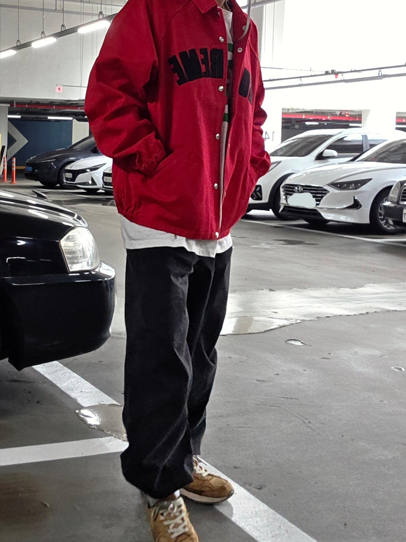 Supreme Arc Denim Coaches Jacket Red - 25SS 착용 스타일 - 1