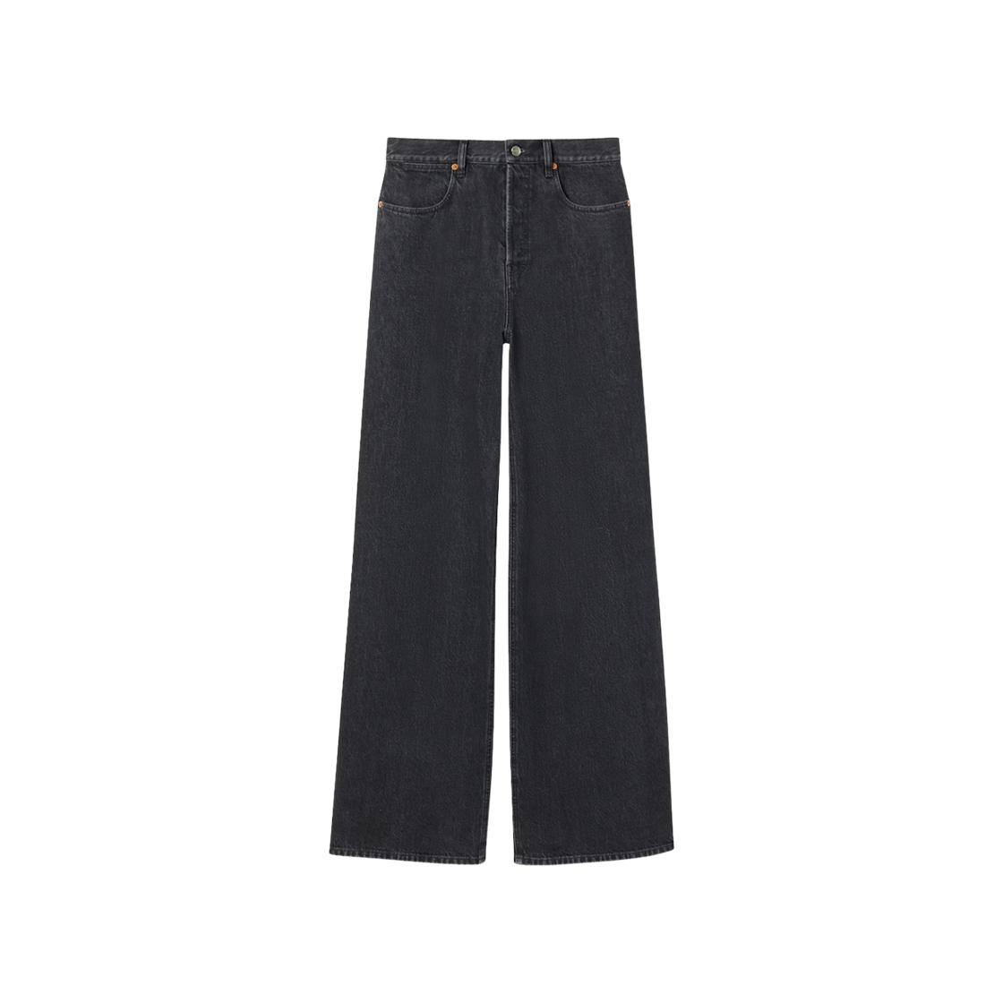 (W) 구찌 와이드 레그 데님 팬츠 블랙((W) Gucci Wide Leg Denim Pants Black) - 1