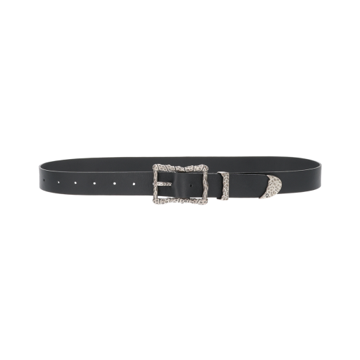 SST25HS003 smallstupidtunes Crushed Trypo Cow Leather Belt Black