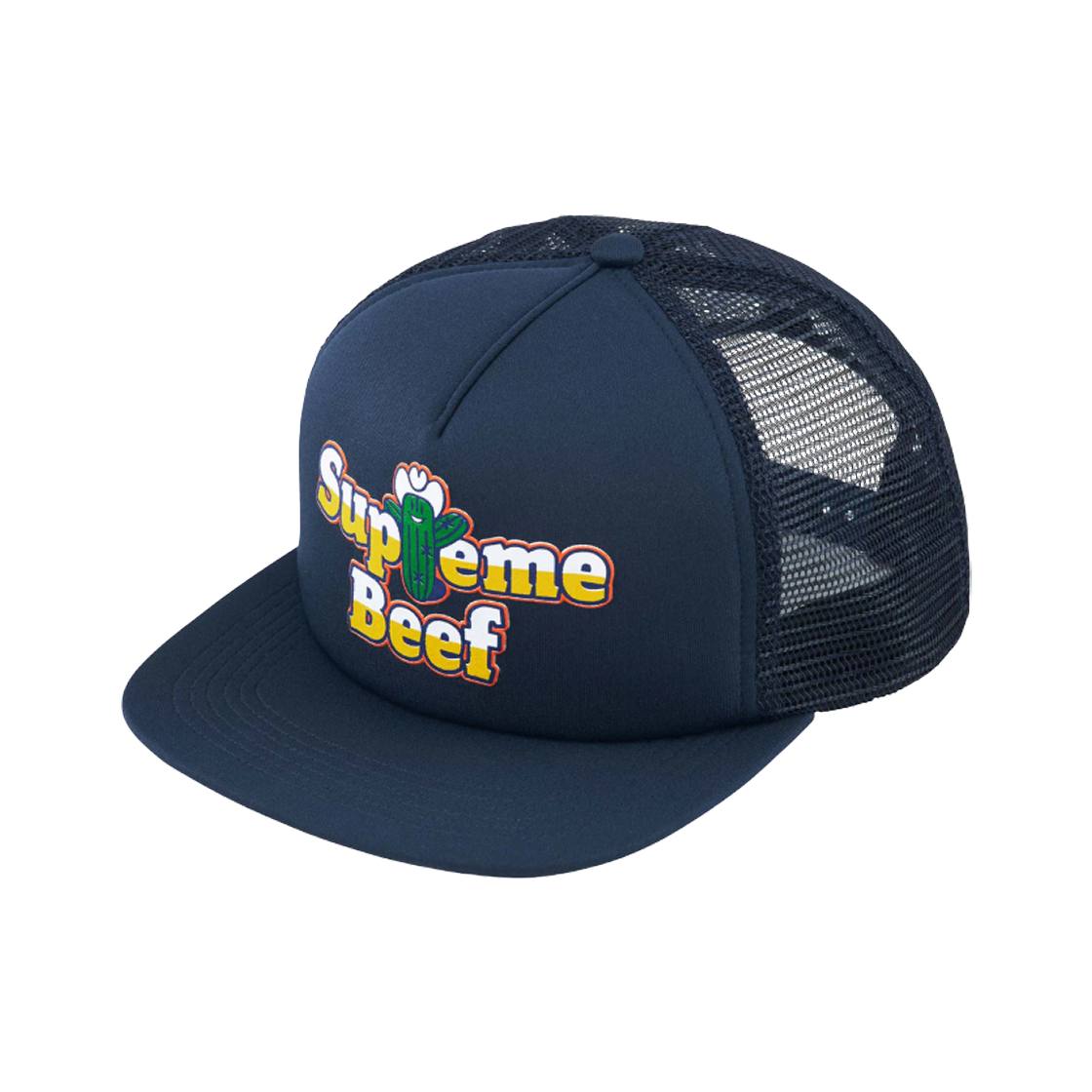 - Supreme Beef Mesh Back 5-Panel Navy - 25SS