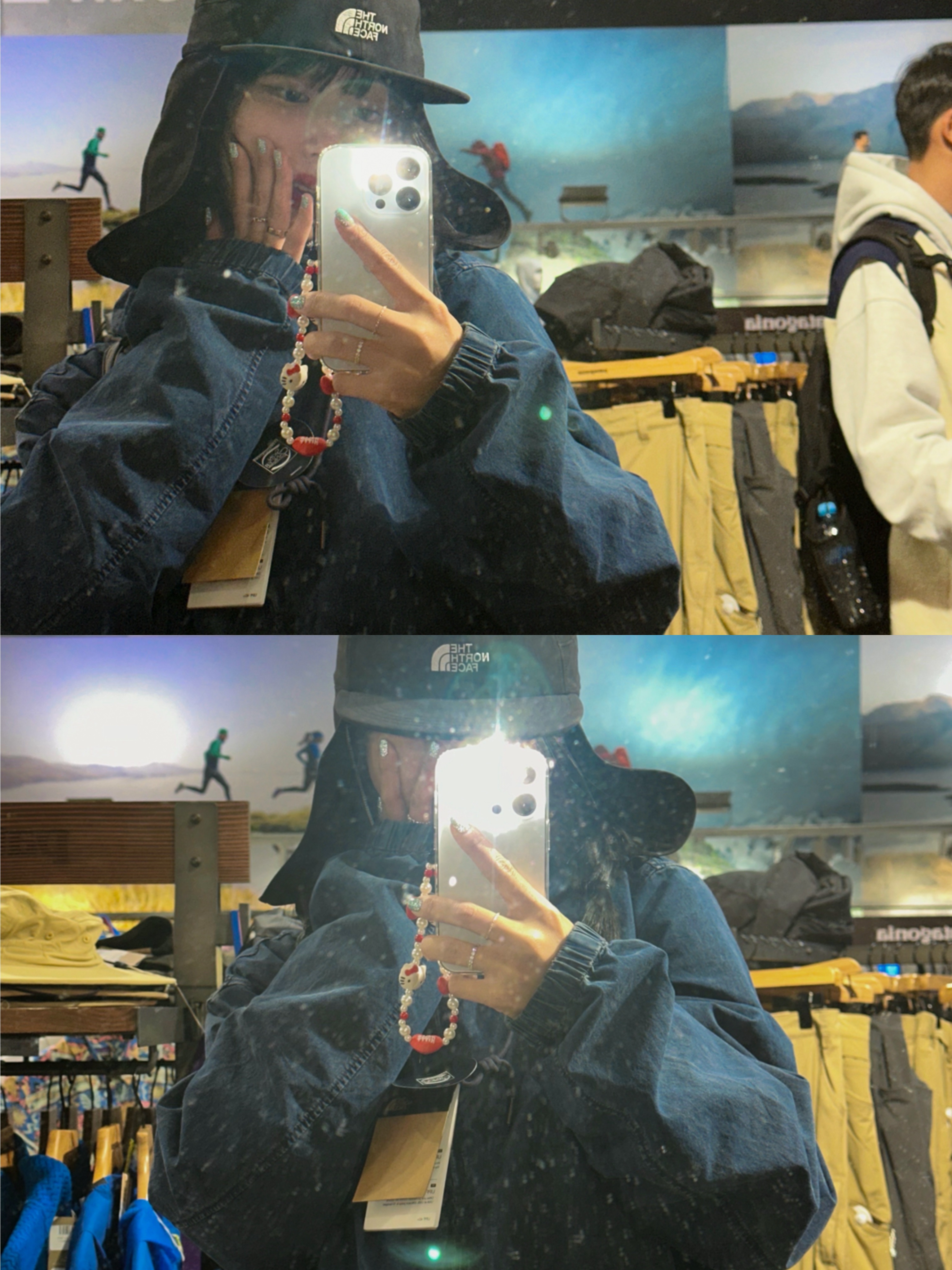The North Face Horizon Sunshield Hat TNF Black 착용 스타일