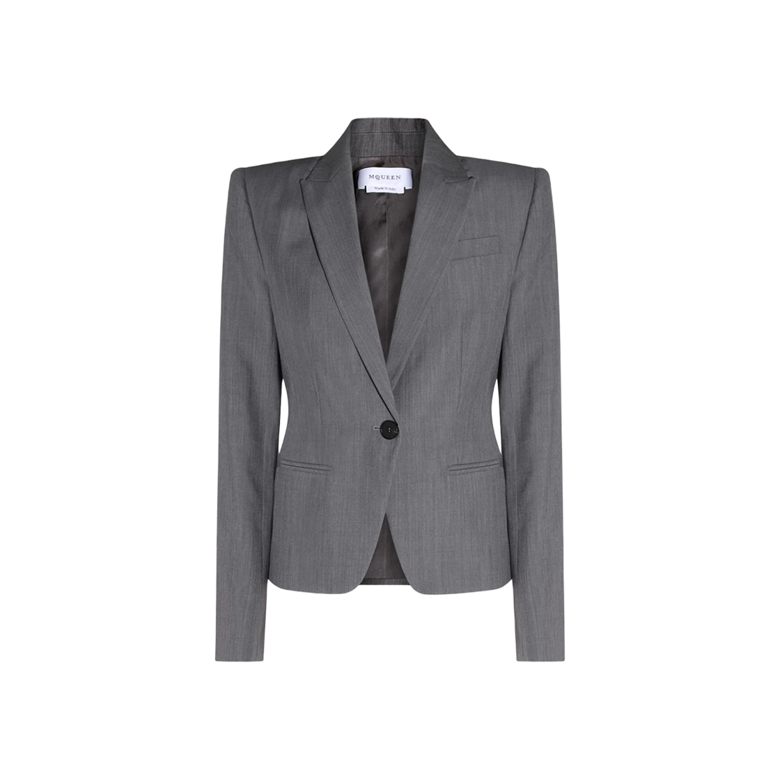 (W) 알렉산더 맥퀸 울 블레이저 그레이((W) Alexander McQueen Wool Blazer Grey)